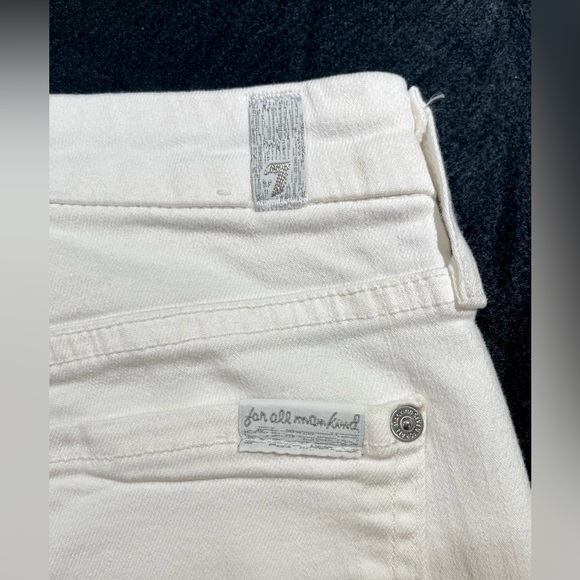 7 FOR ALL MANKIND Unique White Embellished Jeans, Size 3 or 25(EU) - Picture 8 of 8
